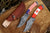 Patriotic Veteran Style Damascus Steel Skinning Knife