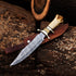 Damascus Steel Hunting Knives - Custom Handmade knife - Hand Forged Damascus steel Knife - Knife With Sheath