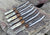 6 Pcs Custom Steak Knives BBQ Grilling knives Set