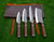 4 Pieces Custom Hand Forged J2 Steel Kitchen Chef Knives Set