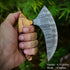 Custom Handmade Forged Damascus Steel ULU Knife