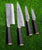 4 Pieces Custom Hand Forged J2 Steel Kitchen Chef Knives Set