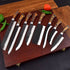 Custom Hand Forge J2 Steel 8 Pieces Kitchen Chef Knives Set