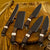 Hand Forge J2 Black Powder Coated Steel 5 Pieces Kitchen Chef Knives Set