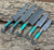 Hand Forge J2 Black Powder Coated Steel 5 Pieces Kitchen Chef Knives Set