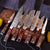 Custom Handmade Damascus Steel 7Pieces Kitchen Chef Knives Set