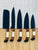 Hand Forge J2 Black Powder Coated Steel 5 Pieces Kitchen Chef Knives Set