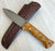 Bushcraft Knife D2 Steel and Silverberry Wood Handle Blacksmith Made Camping Knife - Hunting Knife - Tactical Knife