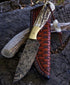 Custom Handmade Damascus Steel Skinning Knife