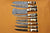 Custom Handmade Damascus 9 Pieces Kitchen Chef Knives Set